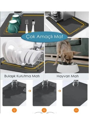 Yeni Nesil Bulaşık Matı - Fonksiyonel- Ultra Emici Sihirli Mat - Su Toplamaz Özellikli - 7