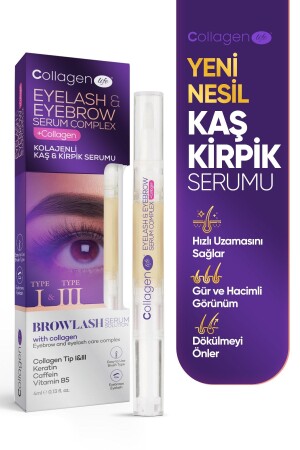 Yeni Nesil Kolajen Caffeine Keratin Vitamin E İçeren Kaş & Kirpik Serumu KKKS1 - 3