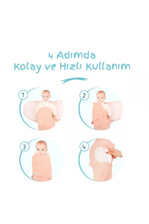 Yeni Sezon 0-3 Ay Bahar Desenli %100 Pamuk Interlok Bebe Kundak - 7