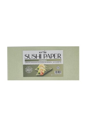 Yeşil Soya Kağıdı - Suşi Kağıdı - Sushi Wrapper - 20 Yaprak KiyomiSushiKağıdıYeşil20Adet - 2