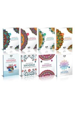 Yetişkinler Için Mandala Boyama Seti (8 Kitap) - 1