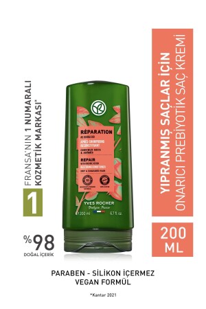 Yıpranmış Saçlar İçin (Reparation) Onarıcı Prebiyotik Saç Kremi - Silikonsuz & Vegan-200 ml - 3