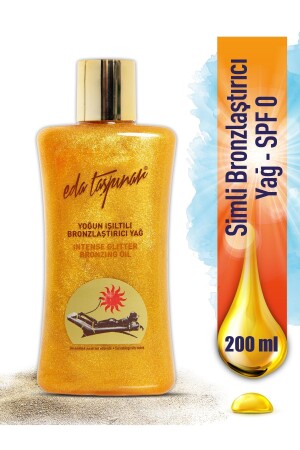 Yoğun Bronzlaştırıcı Işıltılı Simli Yağ - 200 ml - 2