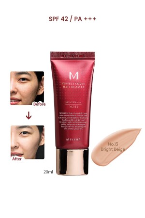 Yoğun Kapatıcılık Sunan BB Krem M Perfect Cover BB Cream Ex No: 13 ( 20 ml ) - 2