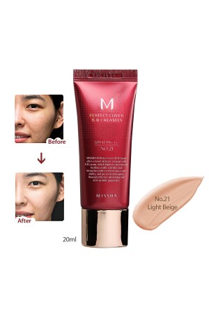 Yoğun Kapatıcılık Sunan BB Krem M Perfect Cover BB Cream Ex No: 21 ( 20 ml ) - 1