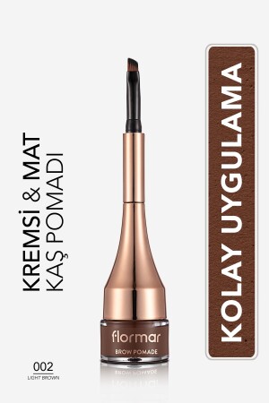 Yoğun Pigmentli Kalıcı Kaş Pomadı - Brow Pomade - 002 Light Brown - 8690604572199 - 3