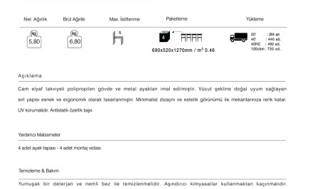 Yugo-B Bar Sandalyesi 2 Adet - 7