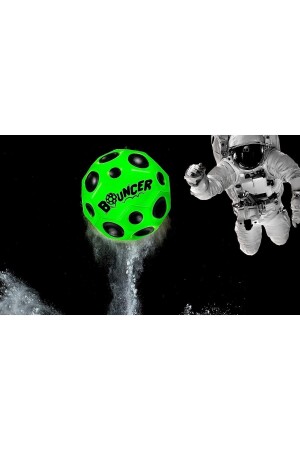 Yükseğe Zıplayan Orijinal Delikli Bouncer Ball Space Ball Süper Uzay Topu 1 Adet Ay Top - 6