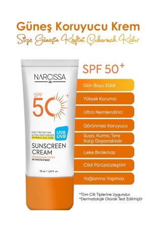 Yüksek Koruyucu- Leke Karşıtı Güneş Kremi 50 SPF- Waterproof UVA - UVB 50 ML - 2