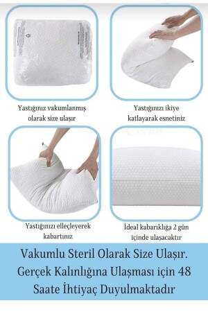 Yüksek Ortapedik Boyun Desdekli Yastık Mega Boy Ortopedik Vısco Yastık Yumuşak Yastık Şahsenemm - 5