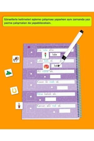 Yükselen Zeka Kolay Okuma Sistemi – Cırt Cırtlı Kitap Okuma-yazmayı Öğreniyorum Yaz-sil 4-7 Yaş - 6