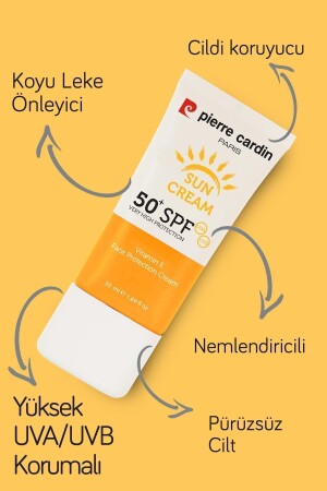 Yüz Güneş Kremi Yüksek Uv Koruma Spf 50 Leke Önleyici Renk Tonu Eşitleyici 50 ml - 6