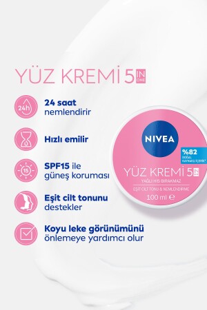 Yüz Kremi 100 Ml- Eşit Cilt Tonu-24 Saat Nemlendirici Yüz Kremi - 4