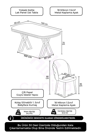 Zae Serie 90x160 Lackplatte Anthrazit Ironi Chrombein Tischset 6 graue Stühle - 6