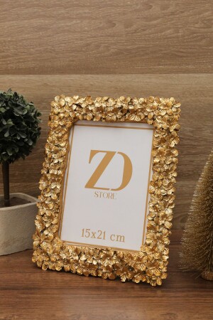 ZD Store 15x21 Lüks Fotoğraf Çerçevesi Çiçek Desenli - 3