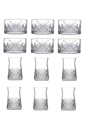 Zeitloses 12-teiliges Snackschalen- und Teeglas-Set Mitgift-Set Fma04599 Fma119900 paşabahçe12pcsspecialset - 3