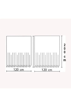 Zethome Badezimmer-Duschvorhang 8747 Doppelflügel 2x120x200 BAPTRO8747STC - 5