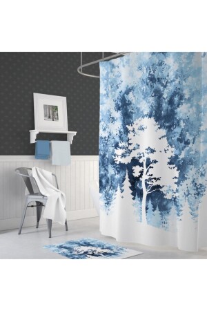 Zethome Tropical Tree Bathroom Shower Curtain Single Wing 1x180x200 BAPTROTRESTT - 2