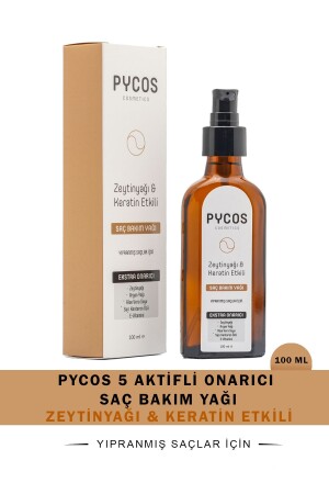 Zeytinyağı-Keratin-Argan Yağı Etkenli Besleyici ve Onarıcı Saç Bakım Kompleksi 100 ML - 4