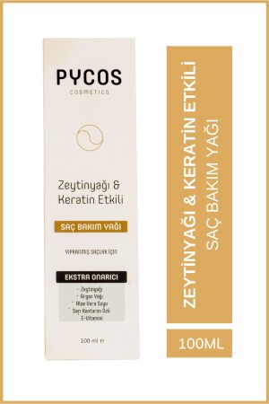 Zeytinyağı-Keratin-Argan Yağı Etkenli Besleyici ve Onarıcı Saç Bakım Kompleksi 100 ML - 9