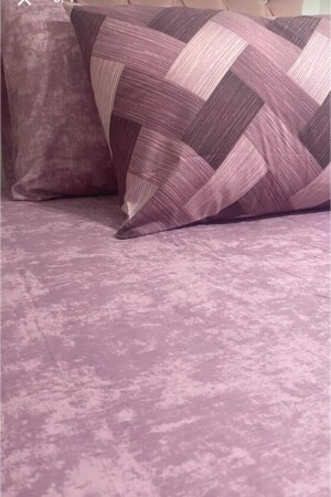 Zigzag Plum 4-teiliges Bettbezug-Set mit elastischen Laken für eine Einzelperson (100 x 200 cm) yenizigzak-nevrresimtk - 6